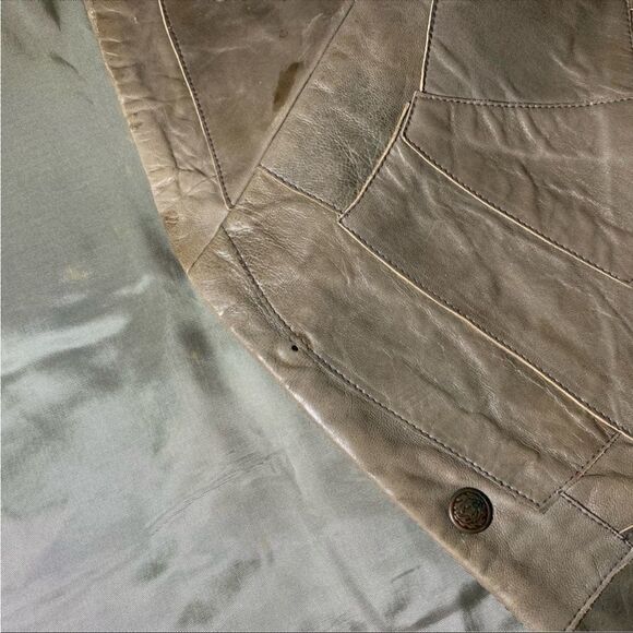 One of a kind Leather Patch Vest - Picture 7 of 12